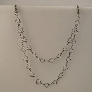 Punk Silver Alloy Waist Chain Key Chain Heart Ring Wallet Keychain