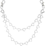 Punk Silver Alloy Waist Chain Key Chain Heart Ring Wallet Keychain