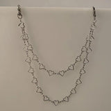 Punk Silver Alloy Waist Chain Key Chain Heart Ring Wallet Keychain