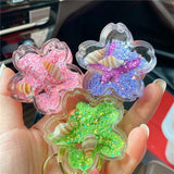 Cherry Blossoms Oil Lanyard Key Ring Pendant Gift for Mom