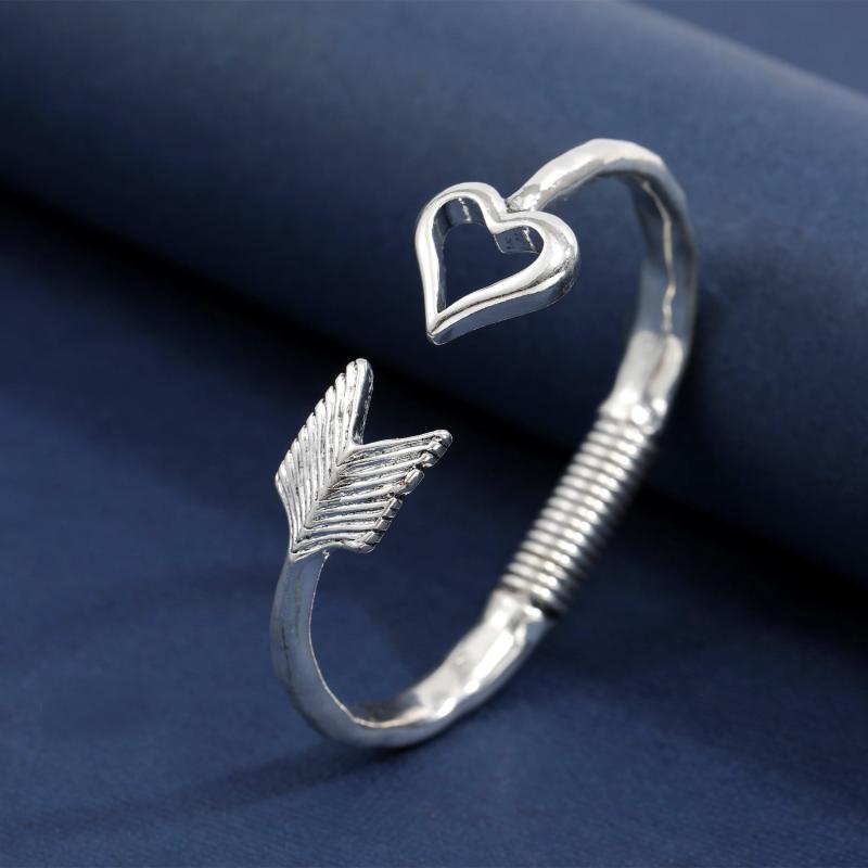 Anslow Jewelry Vintage Retro Arrow Through Heart Bangles