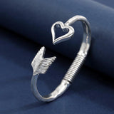 Anslow Jewelry Vintage Retro Arrow Through Heart Bangles