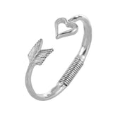 Anslow Jewelry Vintage Retro Arrow Through Heart Bangles
