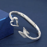 Anslow Jewelry Vintage Retro Arrow Through Heart Bangles