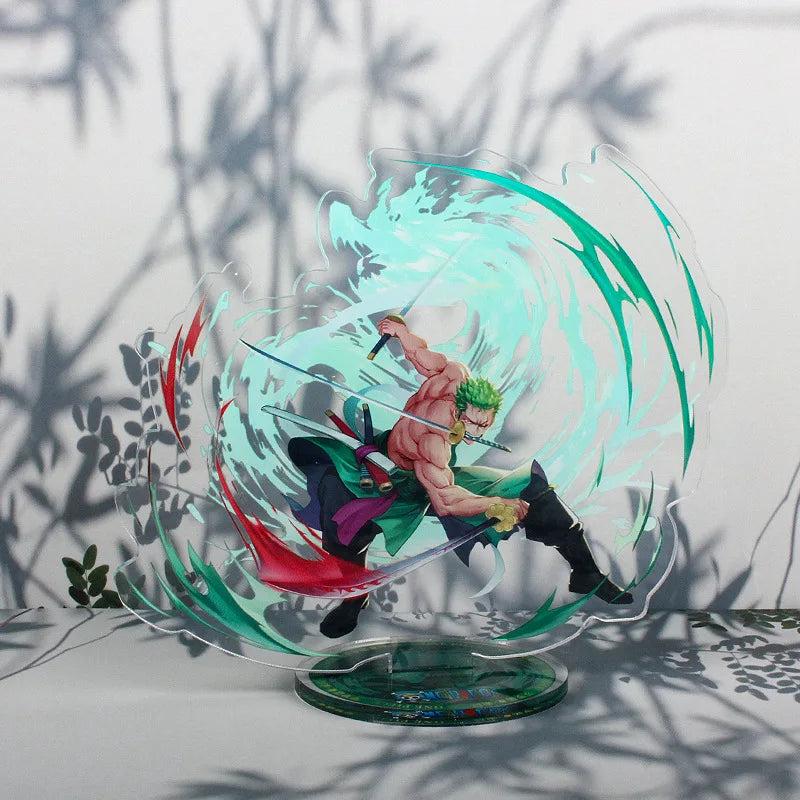 One Piece Luffy Roroa Zoro Ace Acrylic Stand Model Kids Toys