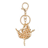 Ballerina Crystal Keychain Trinket Rhinestone Car Key chain Bag Charm