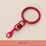 10Pcs Colorful Metal Keychain Ring Split Ring Keyfob Key Holder Rings
