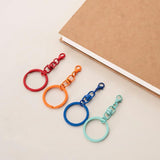 10Pcs Colorful Metal Keychain Ring Split Ring Keyfob Key Holder Rings