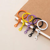 10Pcs Colorful Metal Keychain Ring Split Ring Keyfob Key Holder Rings