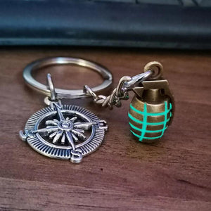 Luminous Hand Grenades Keychain Glow in Dark Pendant