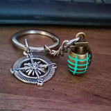 Luminous Hand Grenades Keychain Glow in Dark Pendant