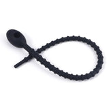10Pcs Silicone Self-Locking Wire Cable Zip Ties Multi-functional Reusable