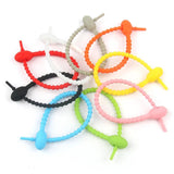 10Pcs Silicone Self-Locking Wire Cable Zip Ties Multi-functional Reusable