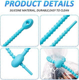 10Pcs Silicone Self-Locking Wire Cable Zip Ties Multi-functional Reusable