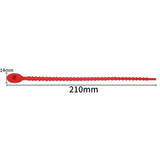 10Pcs Silicone Self-Locking Wire Cable Zip Ties Multi-functional Reusable