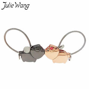 Magnetic Pig Whale Elephant Key Chain Pendant Cartoon Animal Women Man Keyring