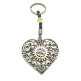 Steampunk Heart Gears Pendant Key Chain