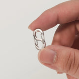 304 Stainless Steel Double Head Keychain Quick Hanging Keyring