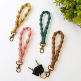 Handwork Weave Twist Rope Wrist Strap Bracelets Keychain Women Autumn Christmas