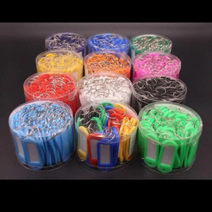 50Pcs Colorful Key Id Luggage Label Tags Keyring Keychain Plastic Key Tags