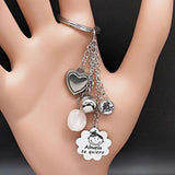 Abuela te Quiero Stainless Steel Heart Keychain