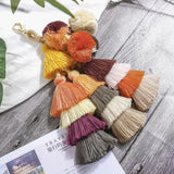 Boho Style Tassel Keychain Bag Pendant