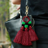 Boho Style Tassel Keychain Bag Pendant