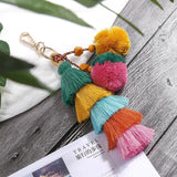 Boho Style Tassel Keychain Bag Pendant