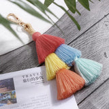 Boho Style Tassel Keychain Bag Pendant