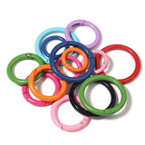 10pcs Multicolor Carabiner Split Rings Key Ring for DIY Jewelry Making