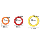 10pcs Multicolor Carabiner Split Rings Key Ring for DIY Jewelry Making