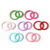 10pcs Multicolor Carabiner Split Rings Key Ring for DIY Jewelry Making