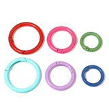 10pcs Multicolor Carabiner Split Rings Key Ring for DIY Jewelry Making