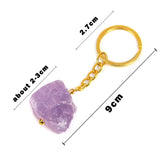 Rough Quartzs Keychain Handbag Hangle Car Key Holder