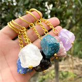Rough Quartzs Keychain Handbag Hangle Car Key Holder