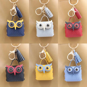 Small Owl Bag Keychain for Women Handbag