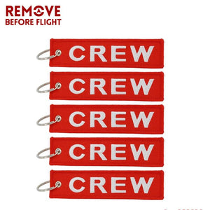 5 PCS/LOT Crew Keychain Motorcycle for Keychains Luggage Tag Embroidery Key Ring