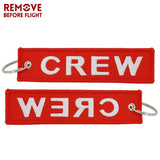 5 PCS/LOT Crew Keychain Motorcycle for Keychains Luggage Tag Embroidery Key Ring