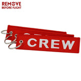 5 PCS/LOT Crew Keychain Motorcycle for Keychains Luggage Tag Embroidery Key Ring