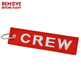5 PCS/LOT Crew Keychain Motorcycle for Keychains Luggage Tag Embroidery Key Ring