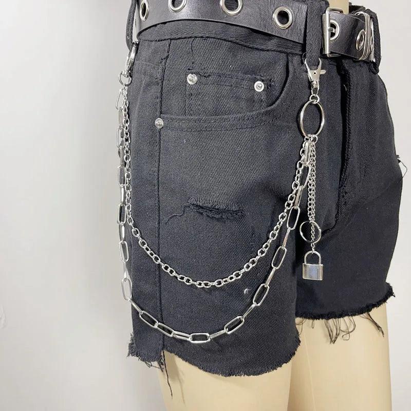 Punk Alloy Pants Trouser Chain Key Chain Ring Wallet Keychain