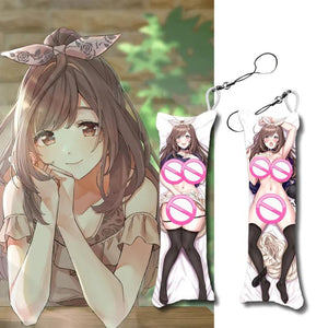 Idol Master Mini Dakimakura Pendant Keychain Anime Cute Body Pillow Bag Charm