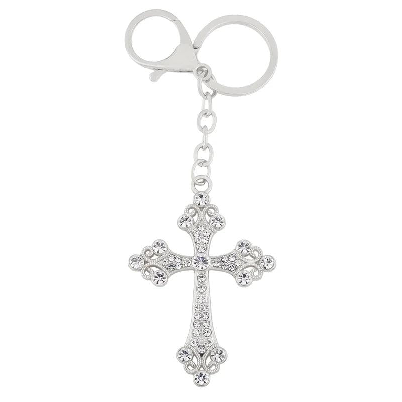 OCESRIO Big Silver Love Heart Keychain Charm for Women