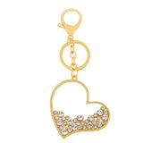 OCESRIO Big Silver Love Heart Keychain Charm for Women