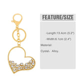 OCESRIO Big Silver Love Heart Keychain Charm for Women