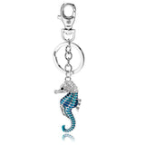Seahorse Crystal Drip Oil Pendant Key Chain Lady Bag Charm