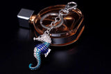 Seahorse Crystal Drip Oil Pendant Key Chain Lady Bag Charm