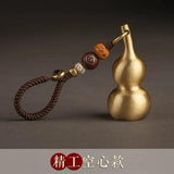 Chinese Style Copper Gourd Keychain Pendant