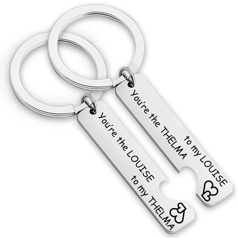 Thelma and Louise Soul Sisters Keychain Set