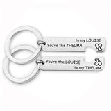 Thelma and Louise Soul Sisters Keychain Set